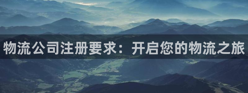 28圈代理落网：物流公司注册要求：开